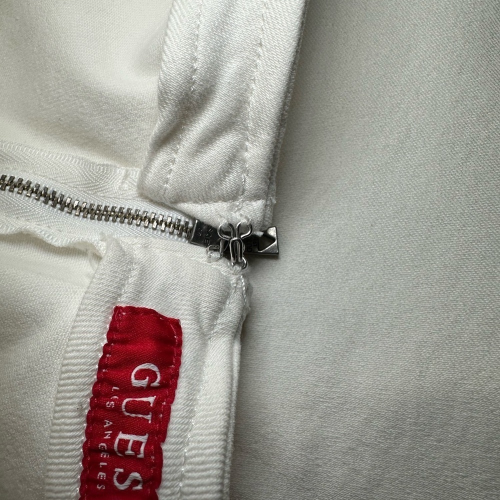 GUESS Cecilia Lace-Up Pencil Skirt White - Picture 8 of 8
